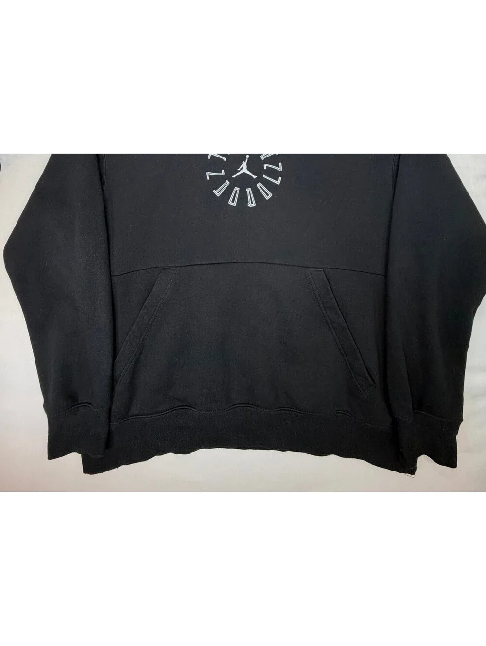Jordan Air Men's Graphic Hoodie Fleece Pullover Sweatshirt Pockets Size XL Black
